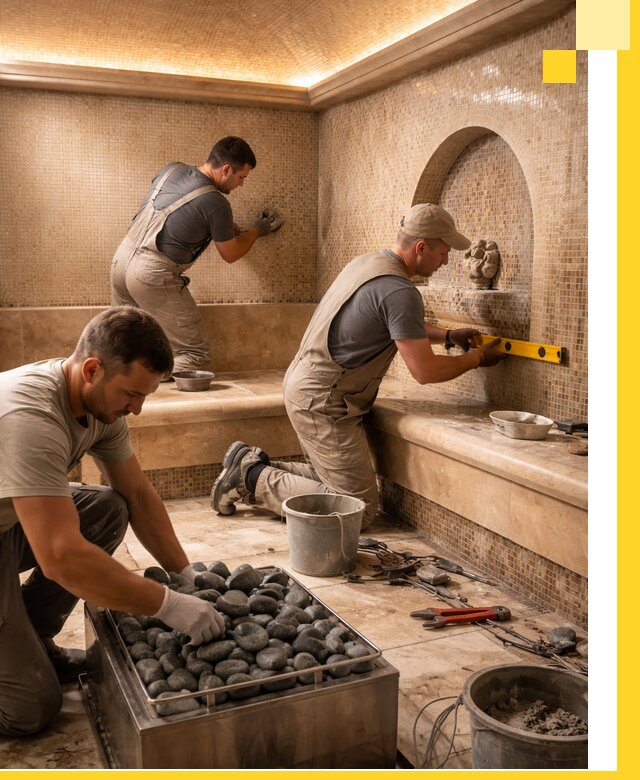 Проектирование и строительство хамама и сауны в Заинске