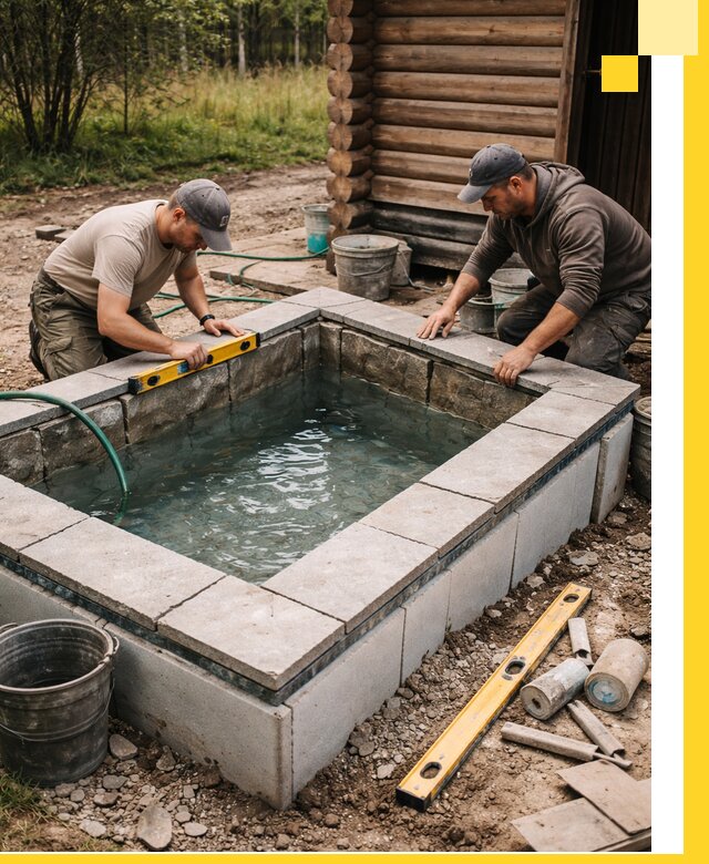 Изготовление и установка холодных купелей под ключ в Заинске